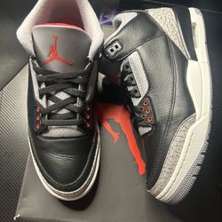 Jordan 3 Black Cement Size 10 Used