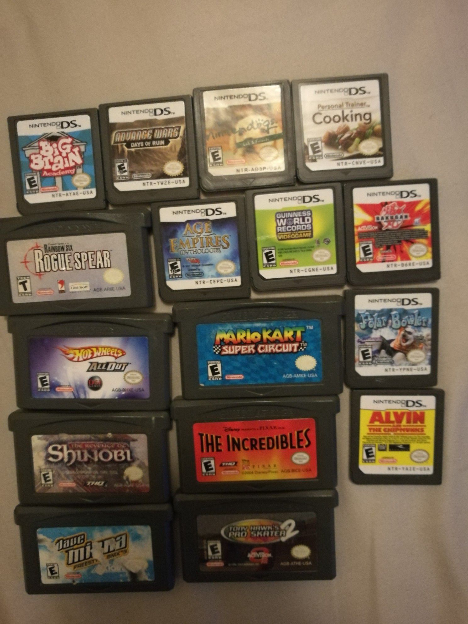 Nintendo GBA and DS Games! Mario Kart, Advanced wars and more!