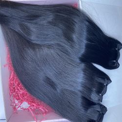 3 Bundles Straight Black Hair – High Quality & Unused
