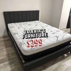 New Queen Bed Frame With Mattress