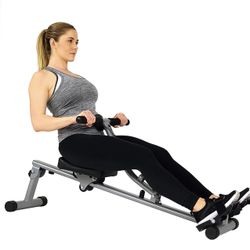 Sunny Health & Fitness manual Rowing Machine Rower with Adjustable Resistance for Full Body Exercise Cardio Workout.