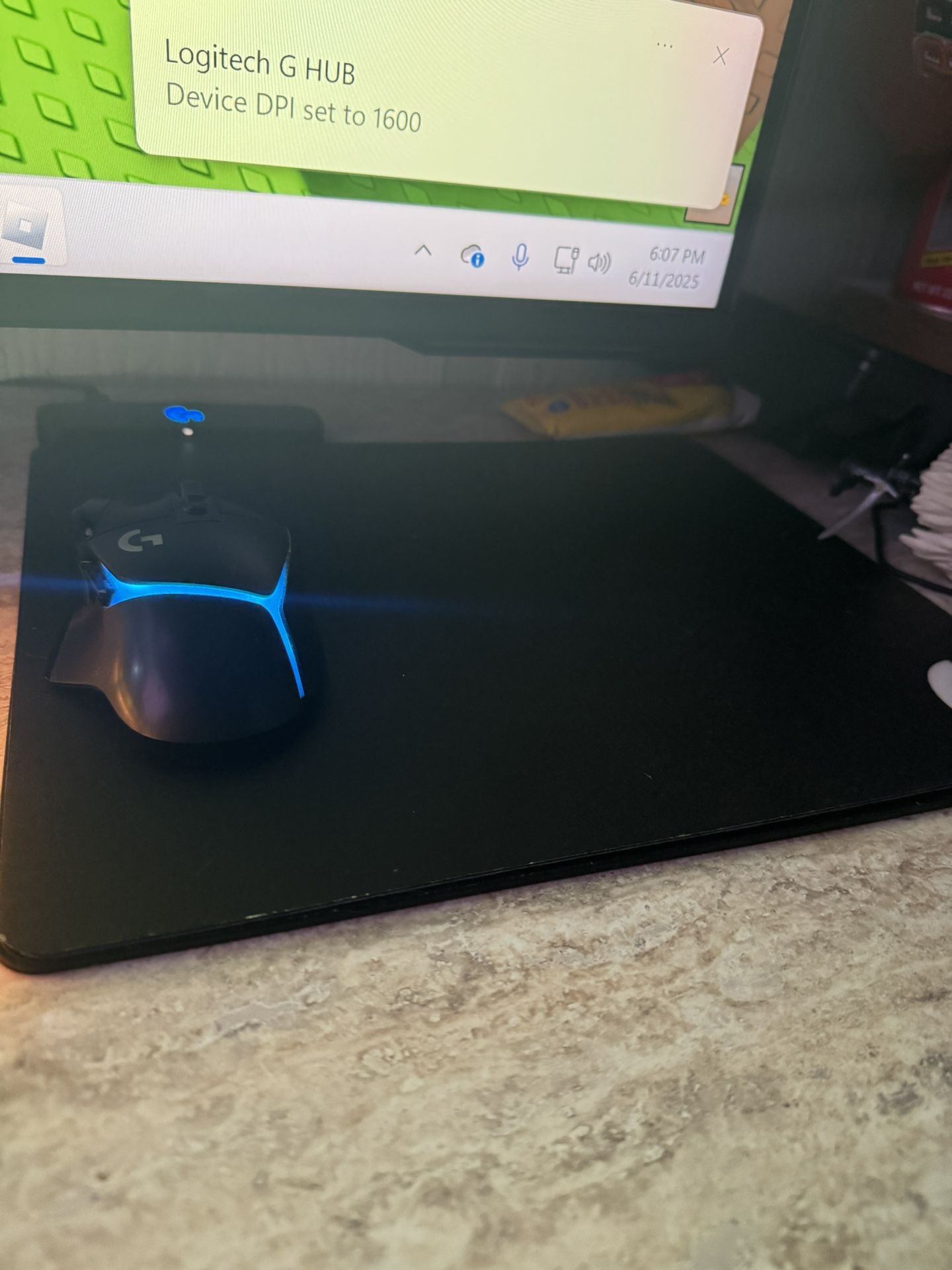 Logitech Wireless Mouse And Mouse Pad