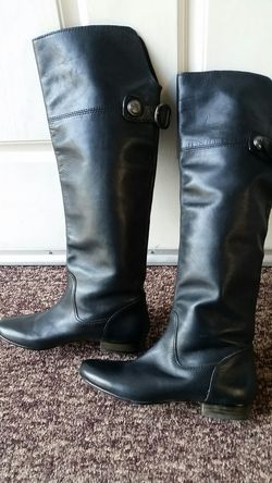 COACH Benita Leather Knee High Riding Boots