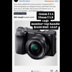 Sony A6400 w/attachments