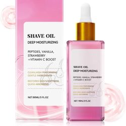 Strawberry Vanilla After Shave Oil Women for Smooth Skin, Soft Serve After Shave Oil Strawberry, Pre