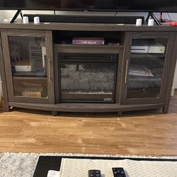 Fireplace tv stand