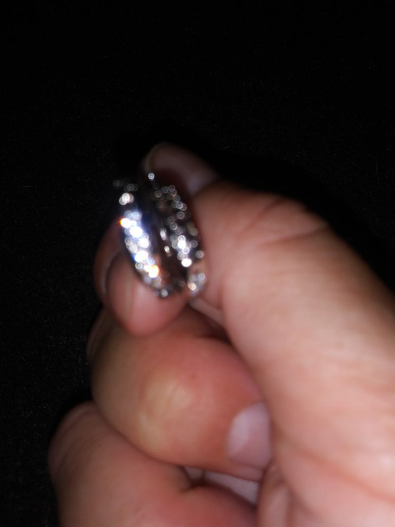 925 Sterling earrings very small dainty with Crystal rhinestone diamonds