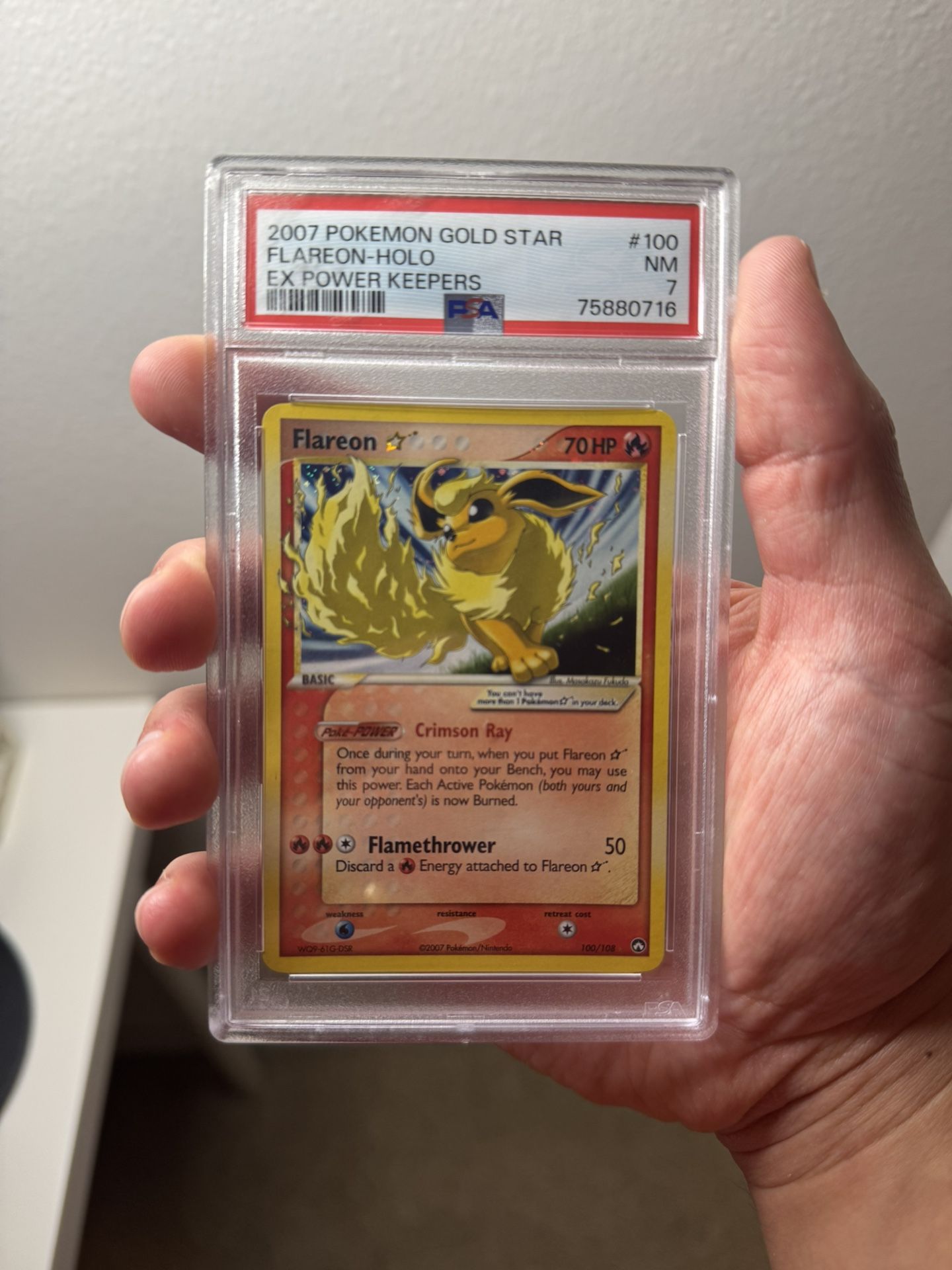 Gold Star Flareon - PSA 7 - Pokemon Slab