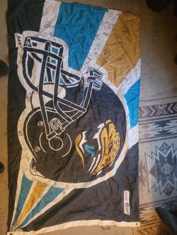 Vintage Jacksonville Jaguars Team-Signed Flag – 1999 Era – Fred Taylor, Brunell, Boselli + More
