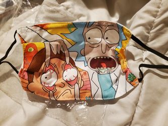 New Rick and Morty adjustable face mask filter pocket