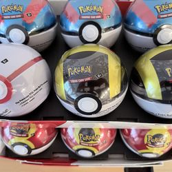 Pokemon Pokeballs  18 tins.   (3 packs every tin) 540$ obo