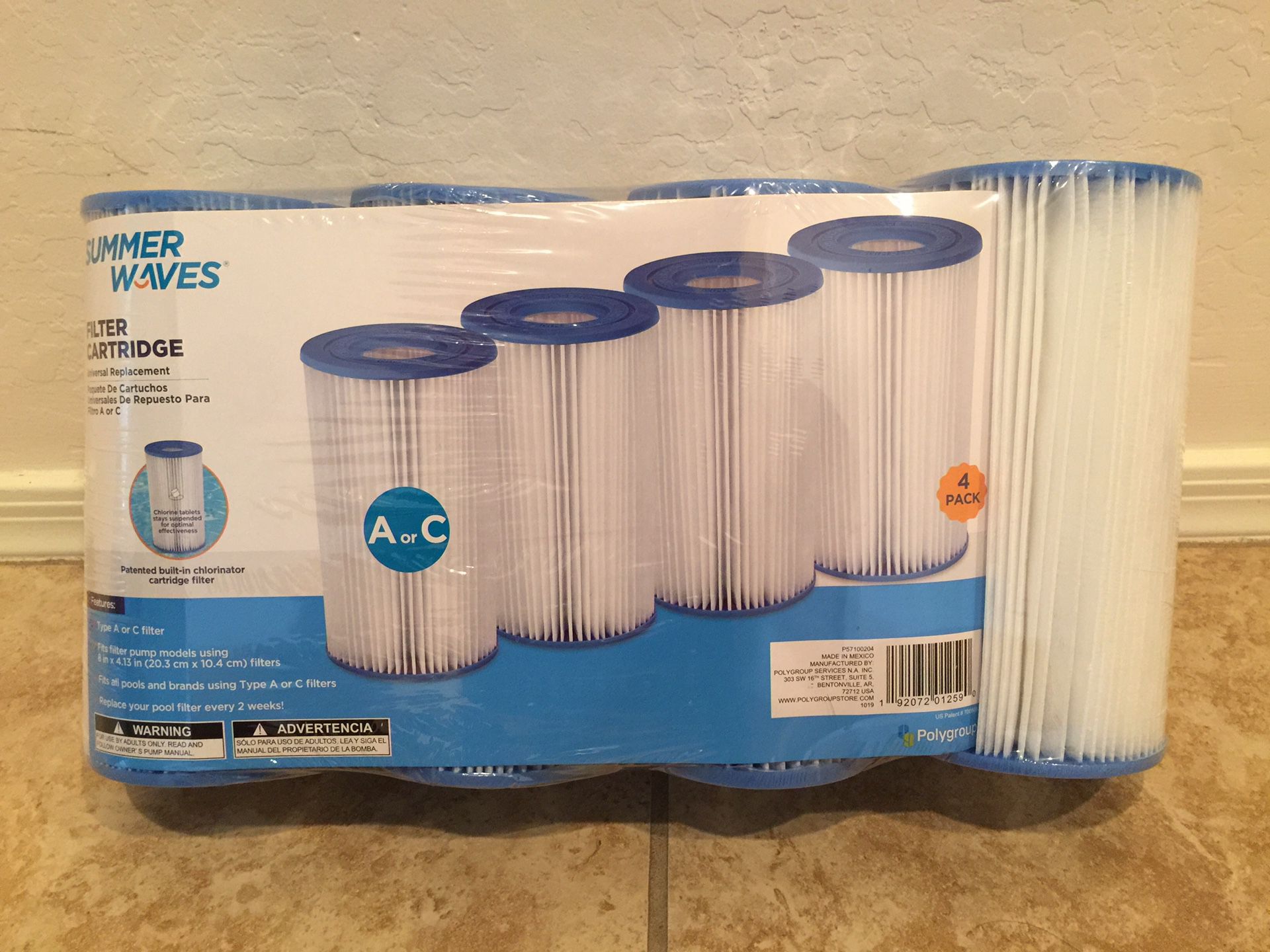 4-Pack Summer Waves A or C Filter Cartridge