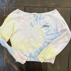 Womens Adult Pink Tie Dye Top! XS
