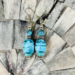 Egyptian Scarab Earrings 