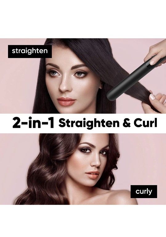 Flat Iron Hair Straightener & Curler