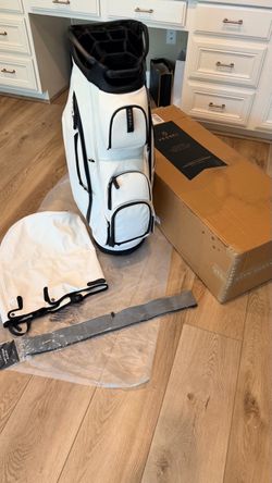 VESSEL Lux Cart – White / 14-Way Golf Bag