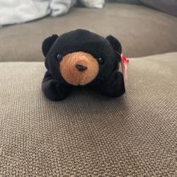 Blackie The Bear Beanie Baby With TAG Errors