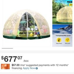9.5 FT.  GARDEN DOME TENT IGLOO