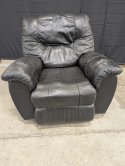 Plush Black Leather Sectional Sofa