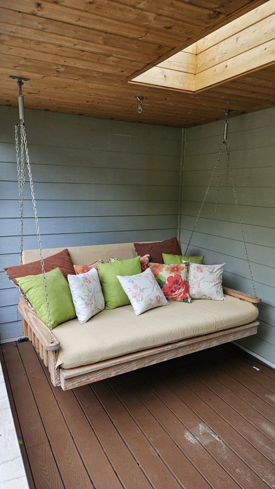 Large Wooden Porch Swing