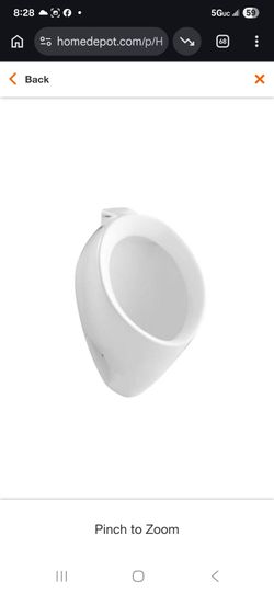 HOROW
Round 0.125 GPF High-Efficiency Urinal with Top Spud in White