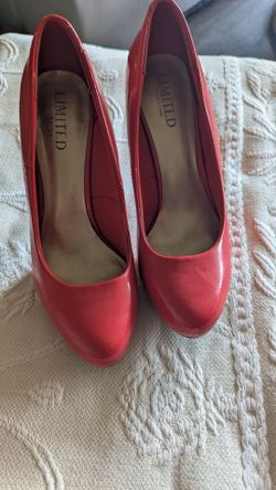 Red Patent Round-Toe Pumps - Women's
