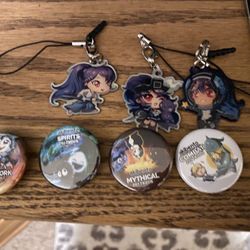 Loot Crate Exclusive Pins And Phone Charms Collectibles Anime