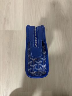 Blue Chevron Pattern Toiletry Pouch Travel Organizer Bag