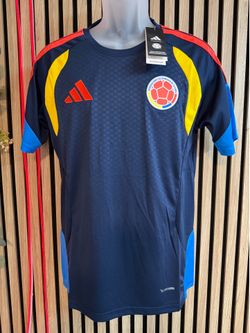 Unisex Camiseta Seleccion COLOMBIA azul blue jersey t-shirt futbol soccer SM LXL