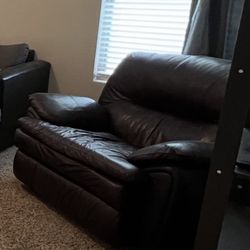 Brown Leather Recliner