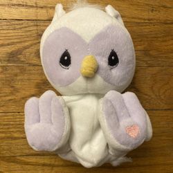 Nesco Precious Moments Owl White Plush Stuffed Animal Toy Gift 9 Inch