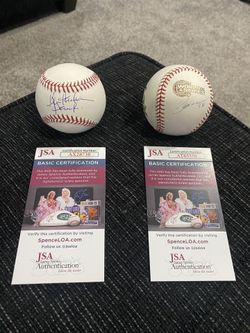 Ken Harrelson/Pablo Ozuna White Sox Signed 2005 World Series 2 Baseball Lot 