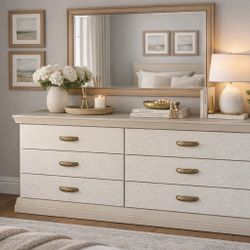 Complete 4-Piece Bedroom Furniture Set – Dresser, Cabinet & 2 Nightstands