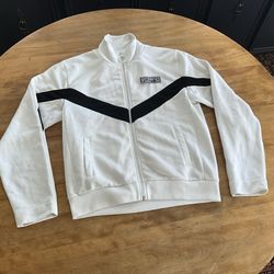 Off-White Main Label Windbreaker Jacket White And Black Virgil Abloh Mens Size L