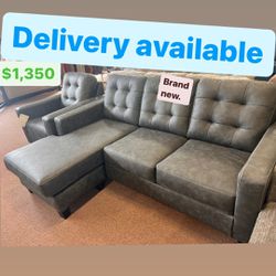 (Brand New)Chaise Sofa With Chair