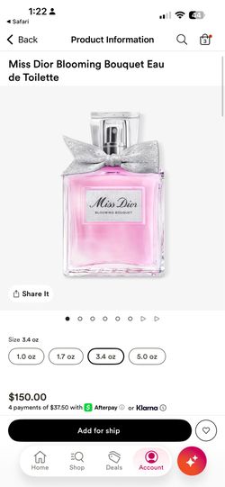 NEW 3.4oz Miss Dior Blooming Bouquet Eau de Toilette