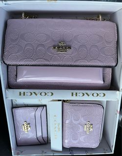 COACH Signature 3 pc Klare Crossbody Gift Set