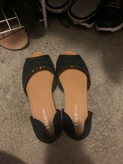 Lane Bryant peep toe flats