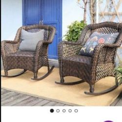 Patio Chairs Patio Rocking Chairs Brand New In The Box High Quality Patio Chair Set Two-piece Rocking Chair Set 🆕🚚🆕