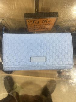 Gucci Blue Microguccissima Long Wallet