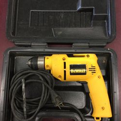 DEWALT CORDED DRILL 3/8” WITH BIT AND CASE