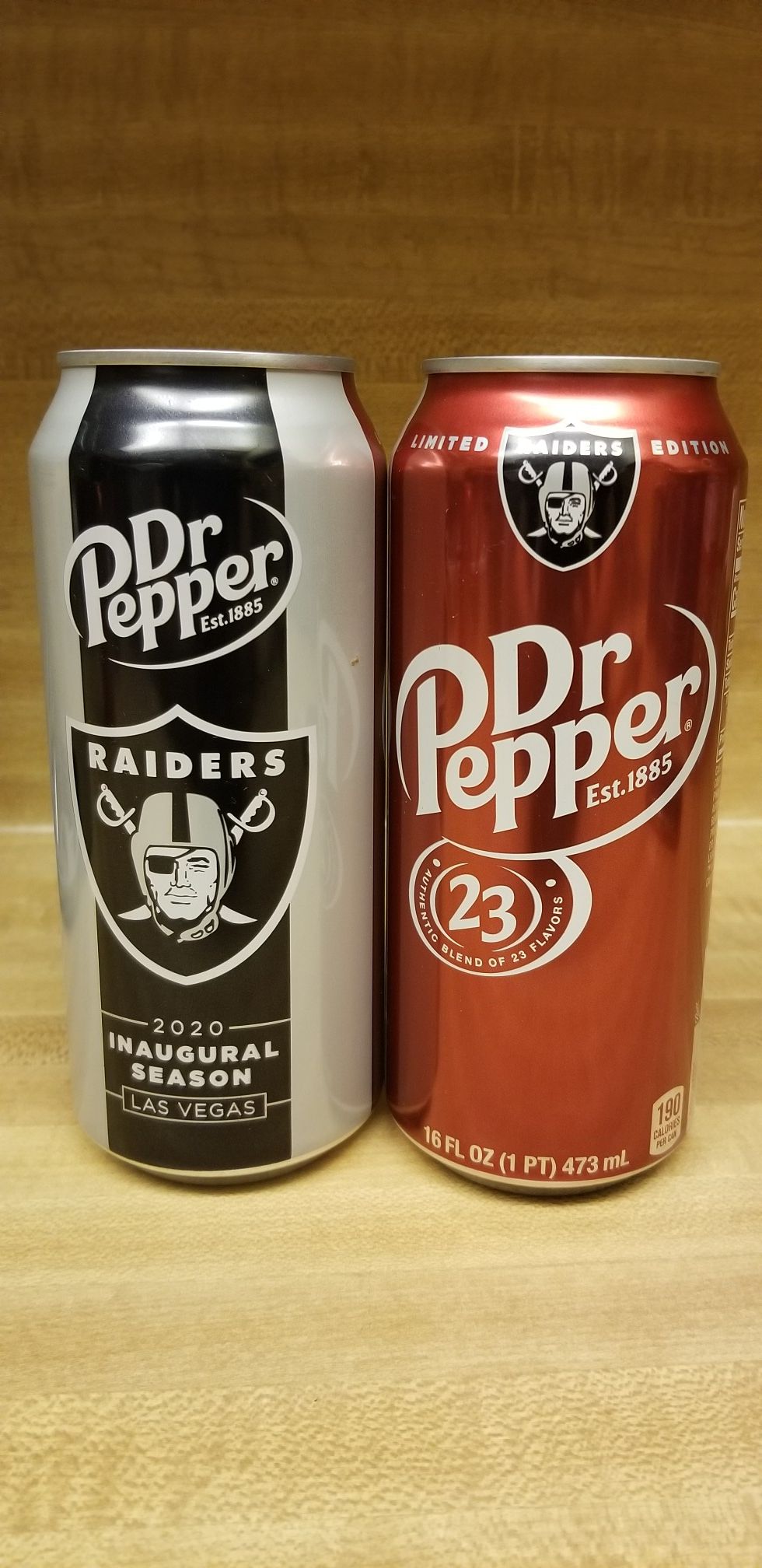 Las Vegas Raiders Collectible Soda Cans