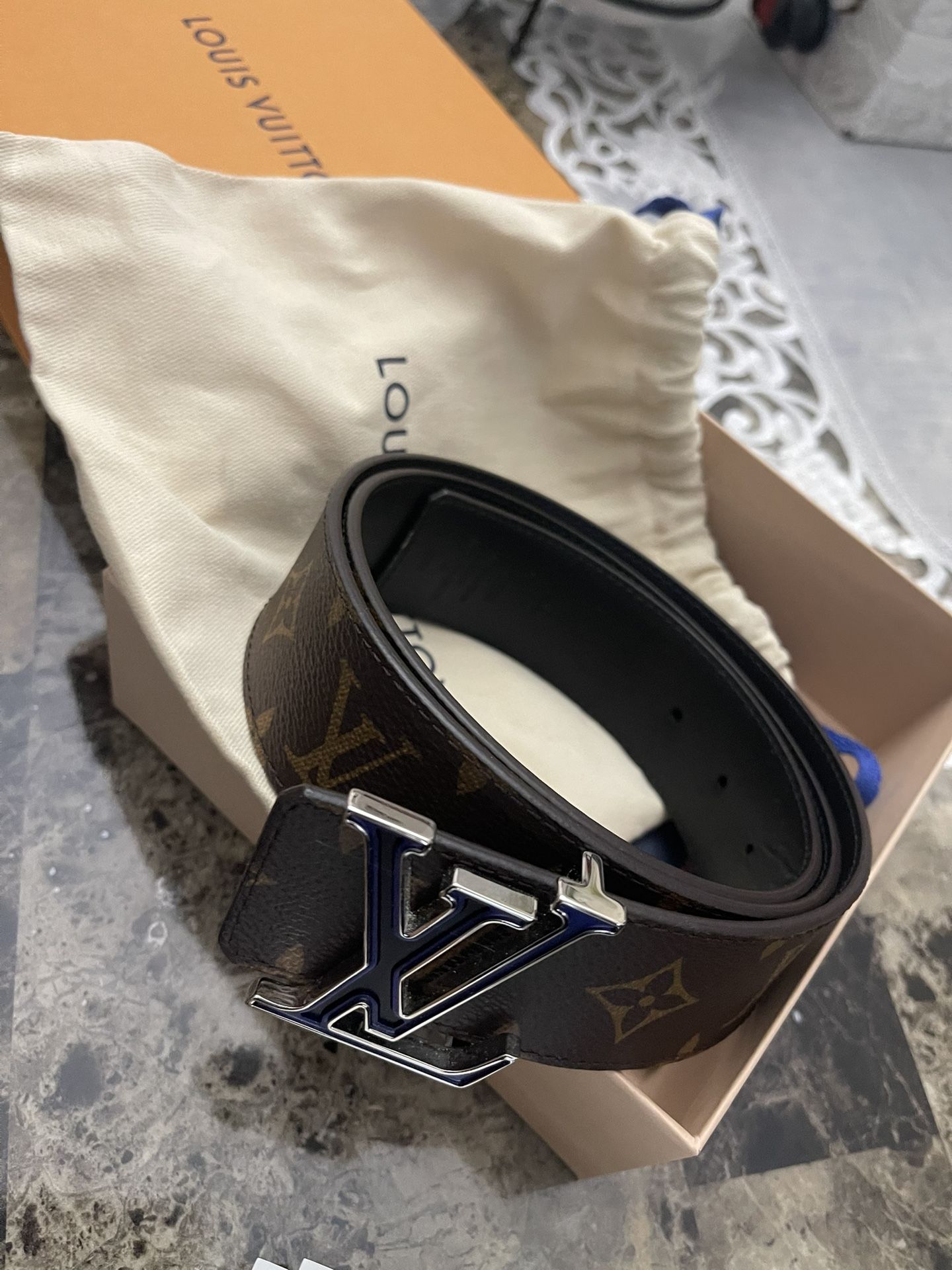 Louis Vuitton Men Belt And Men Wallet