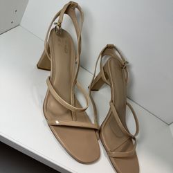 Nude Ankle-Strap Heel 
