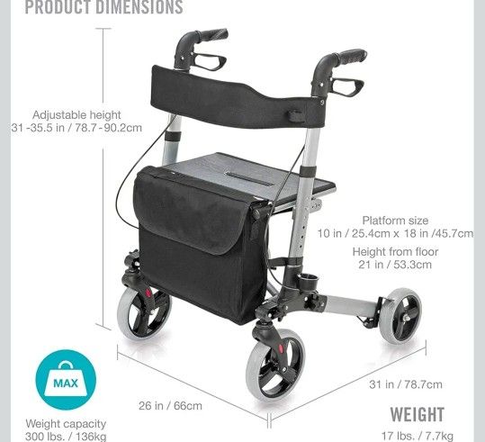 Titanium Rollator (missing pouch)