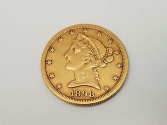 Collectible 1898-S $5 USA Gold Liberty Head Coin