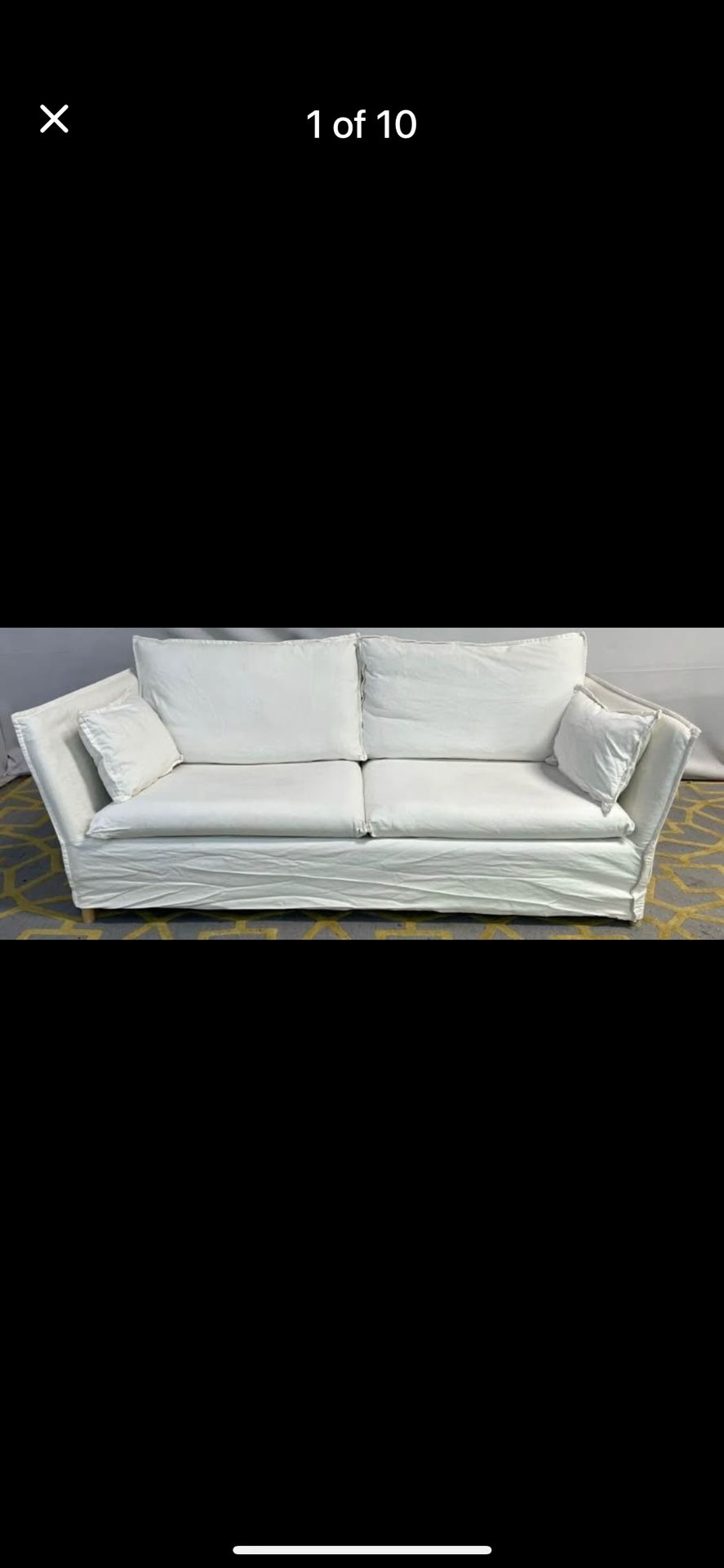 IKEA 3 Seat Couch With 2 Slipcovers