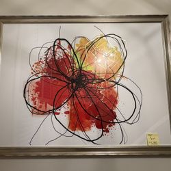 2 Over-sized Abstract Framed Prints