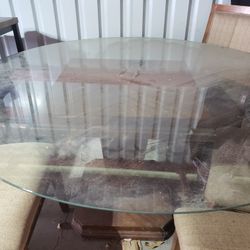 Glass Table 4 Chairs