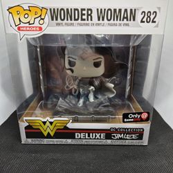 Funko Pop! WONDER WOMAN Black & White Deluxe #282 JIM LEE DC Gamestop Exclusive